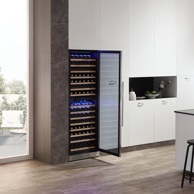 Empava Dual Zone 23.4'' 160 Bottle Wine Refrigerator with Reversible Door