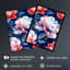 Wall Art Print Peony Flowers Blue Floral Pattern Poster