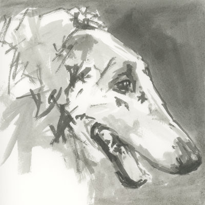 A Very Neutral Modern Dog I by Cartissi - Wrapped Canvas Painting