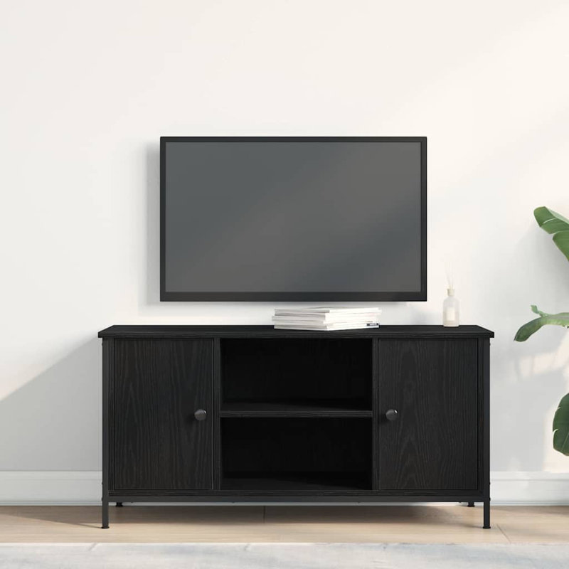 TV Cabinet 100 X 40 X 50 Cm Engineered Wood, Black Oak