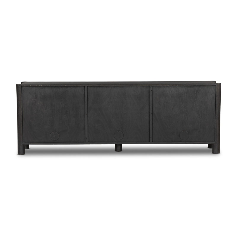 Ezri 98'' W Solid Wood Sideboard, Black