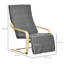 Lehna Wooden Armchair with Adjustable Footrest, Poang Chair, Dark Grey