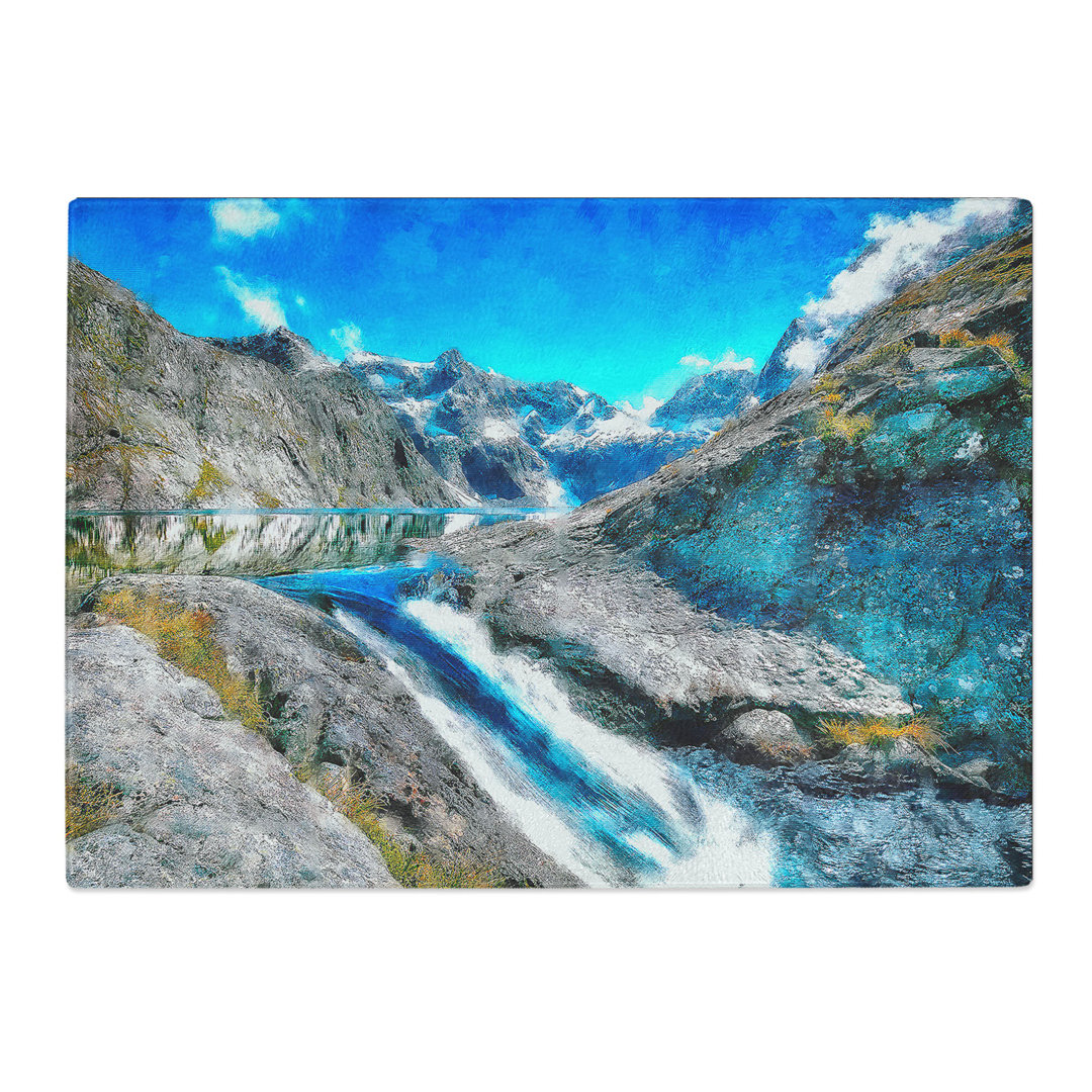 Tempered Glass Fiordland National Park New Zealand Chopping Board
