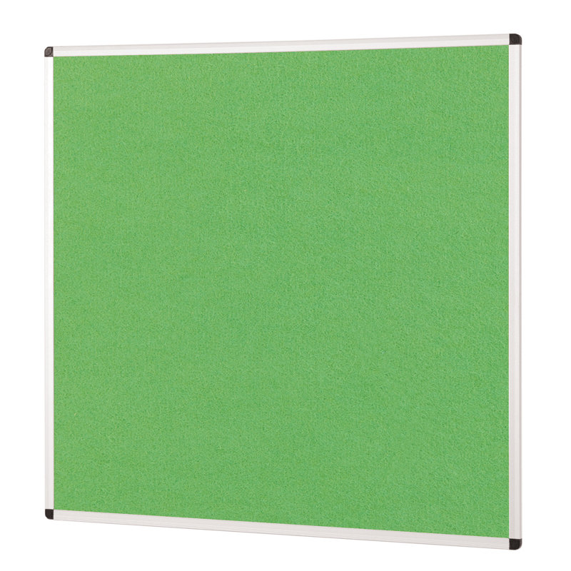 Wall Mounted Bulletin Board, 90 cm H x 120 cm W x 1.2 cm D, Apple green