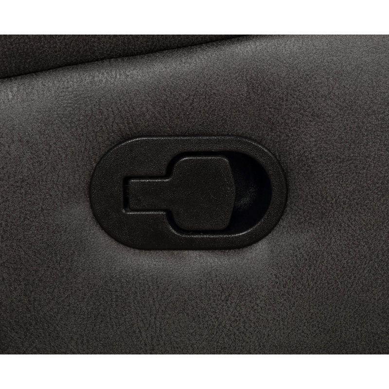 Canapé inclinable à accoudoirs rembourrés Juwana, Microfibre Performance enduite gris anthracite