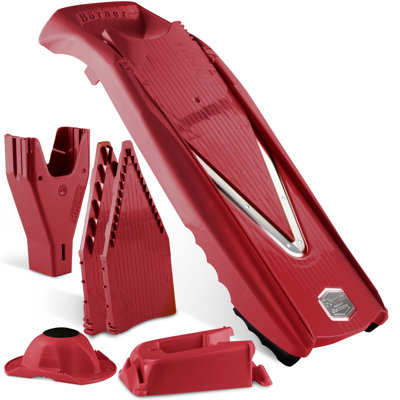 Borner V-5 Power Line Mandoline, Professional Set, Red