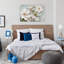 Fleur de magnolia blanc, décor floral rétro, art mural en bois à l'arrière, 24 x 36