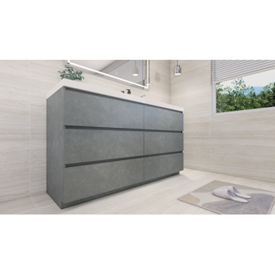 Ensemble de meuble-lavabo simple 60 po Hanzila