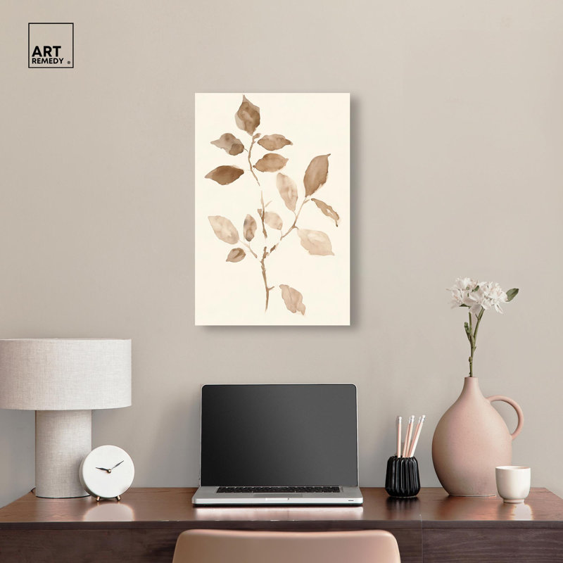 Sépia brins IV, reproduction d'art sur toile, Art naturel par Art Remedy, H 24 po x l 16 po, Toile tendue avec châssis