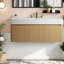 Meuble-lavabo flottant 36 po, lavabo grain de chêne moderne-262111471