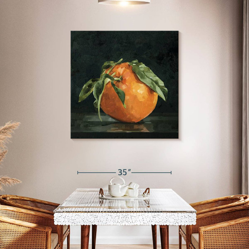 Yarlin Dark Orange Still Life II, 39" H x 39" W