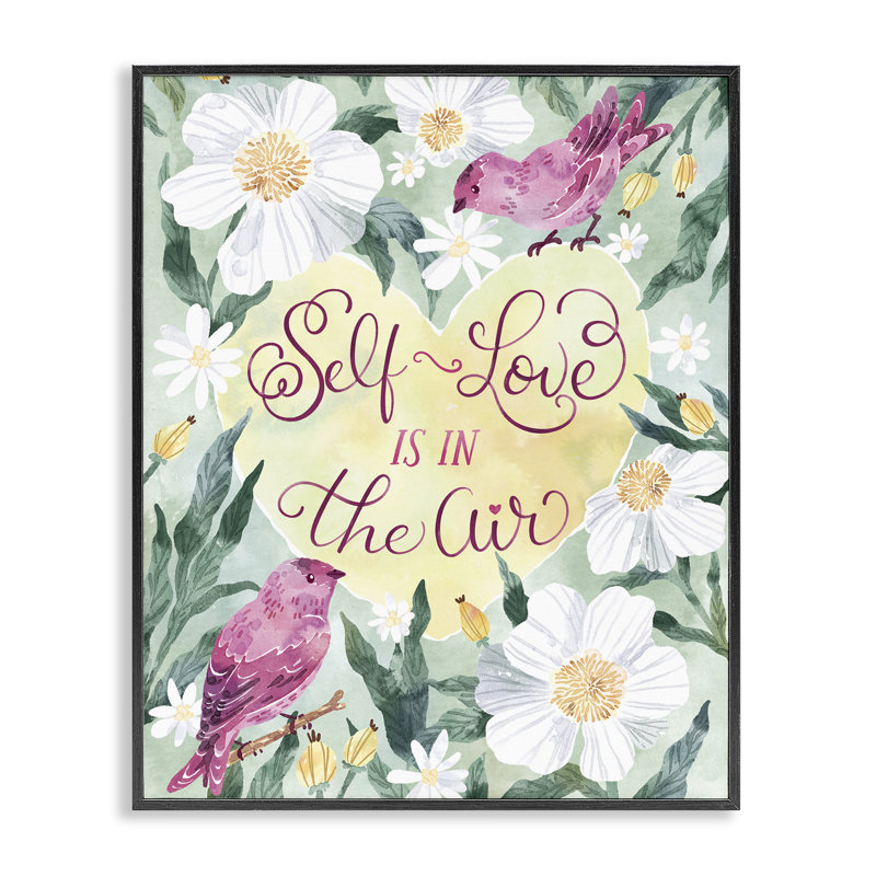 «Self Love In The Air», estampe numérique de Vanessa Stoilova, H 14 po x l 11 po, Giclée encadrée noir minuit