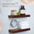 Solid Wood Floating Shelves For Wall - Handcrafted Rustic Black Shelves For Bathroom, Kitchen, Bedroom, Living Room - Includes Hidden Brackets For Easy Installation-249093286