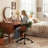 Comfortable Adjustable Office Chair With Padded Seat And Back, Swivel Computer Desk Chair With Wheels, Green-542616127