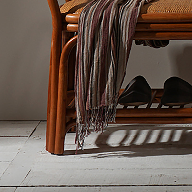 31.5in Rattan Weaving Shoe Bench
