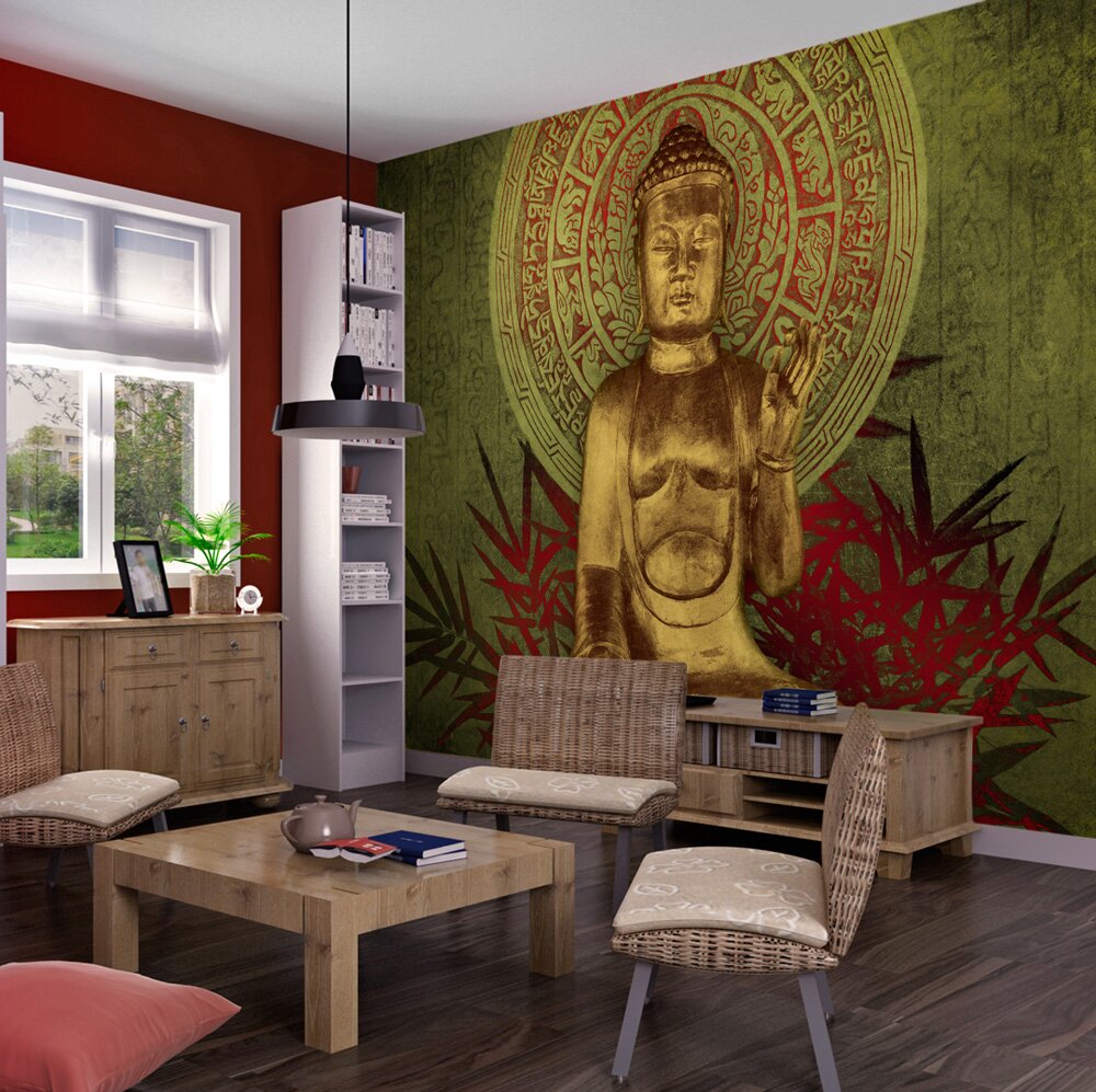 Fototapete Goldener Buddha 154 cm x 200 cm