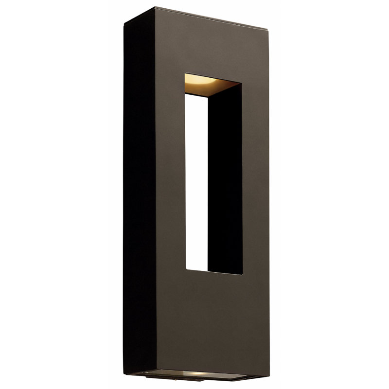Atlantis 2 Light Outdoor Sconce, Bronze, 16" H x 2.75" W, LED