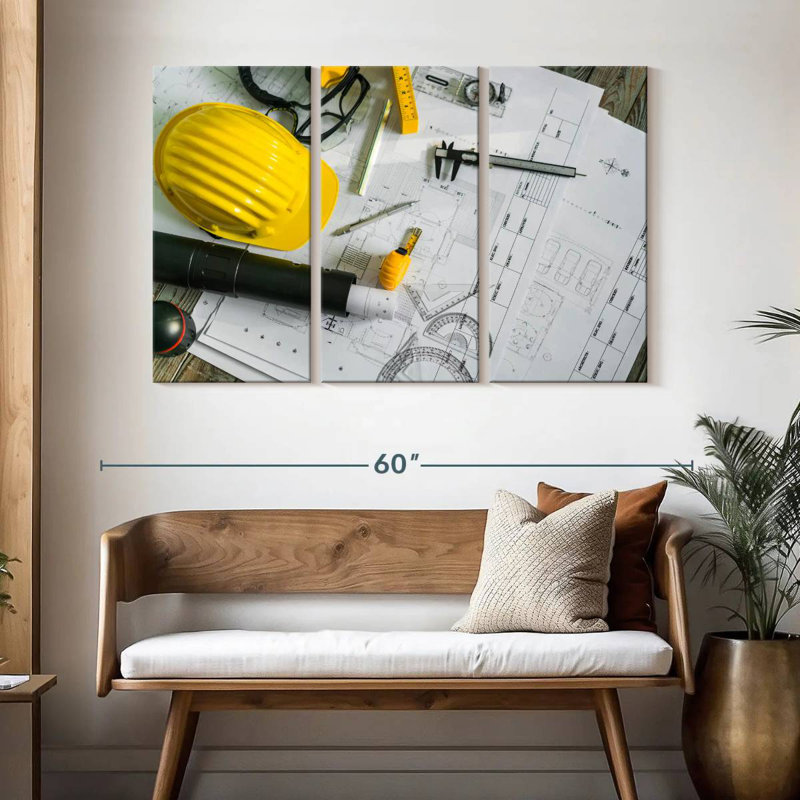 Alcaraz Drawing And Construction Tools, 32" H x 50" W