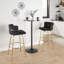  Tabourets de bar à hauteur fixe en velours 30 "avec repose-pieds rond Sone-89678226-89678223