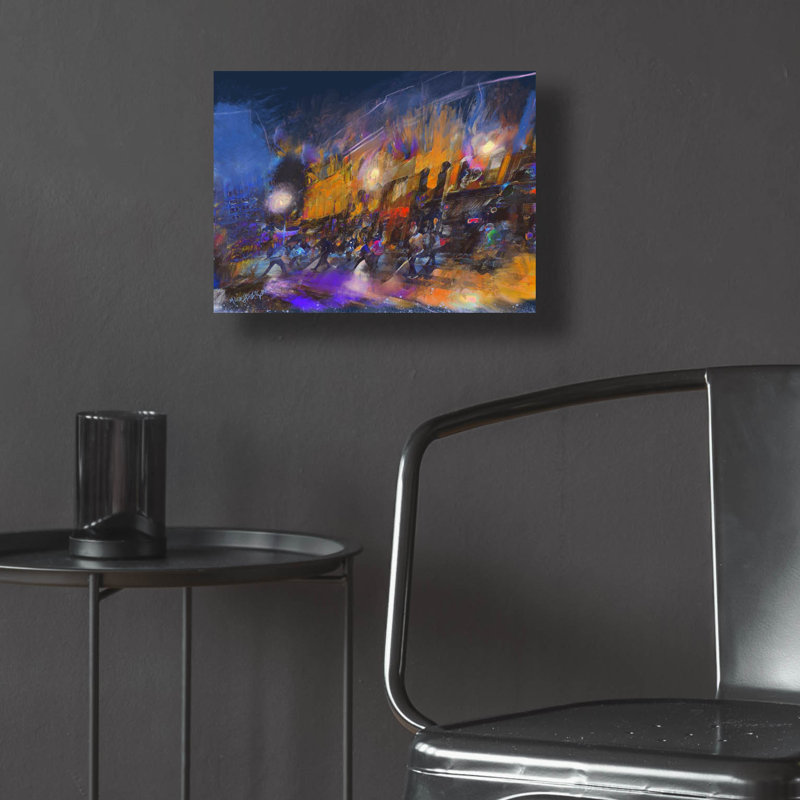 "Downtown" par Murray Henderson Fine Art, H 12 po x l 16 po x P 0,13 po