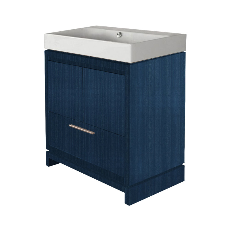 Aquasei 31'' W Single Bathroom Vanity Base, Horizon Blue