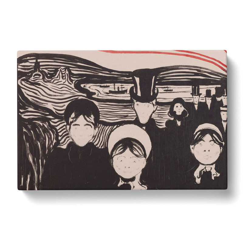 Angst by Edvard Munch - Wrapped Canvas, 40cm H x 60cm W x 3cm D