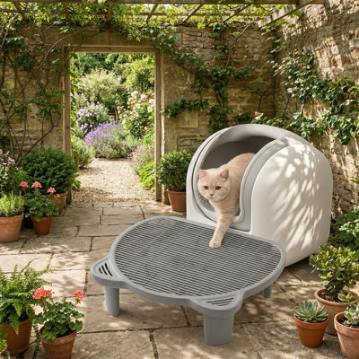 Marchepied pour la litière autonettoyante, tabouret et rampe Litter Collection, conçu pour les chats âgés, les chats gériatriques et les chatons