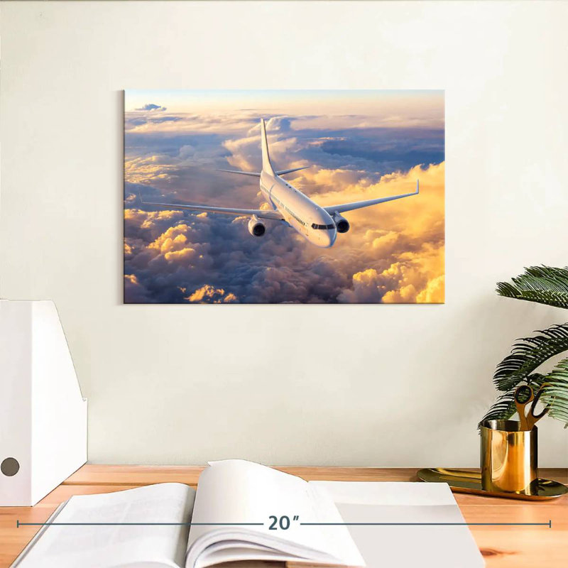 Mehar avion au-dessus des nuages, H 8 po x l 12 po