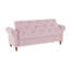 Banc de lit en velours rose