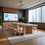 Modern Rectangular Solid Wood Conference Table-1155350988