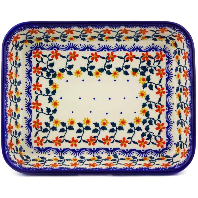 Polmedia Rectangle Stoneware Baker Bakeware