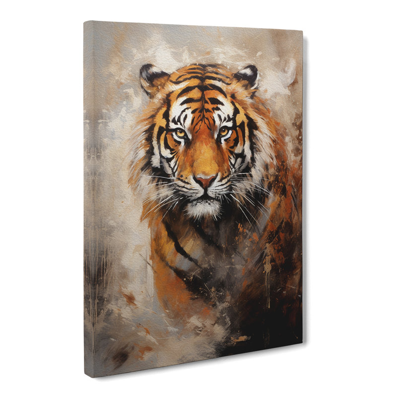 Tiger Gestural No.2 - No Frame Print, 76cm H x 50cm W x 3cm D