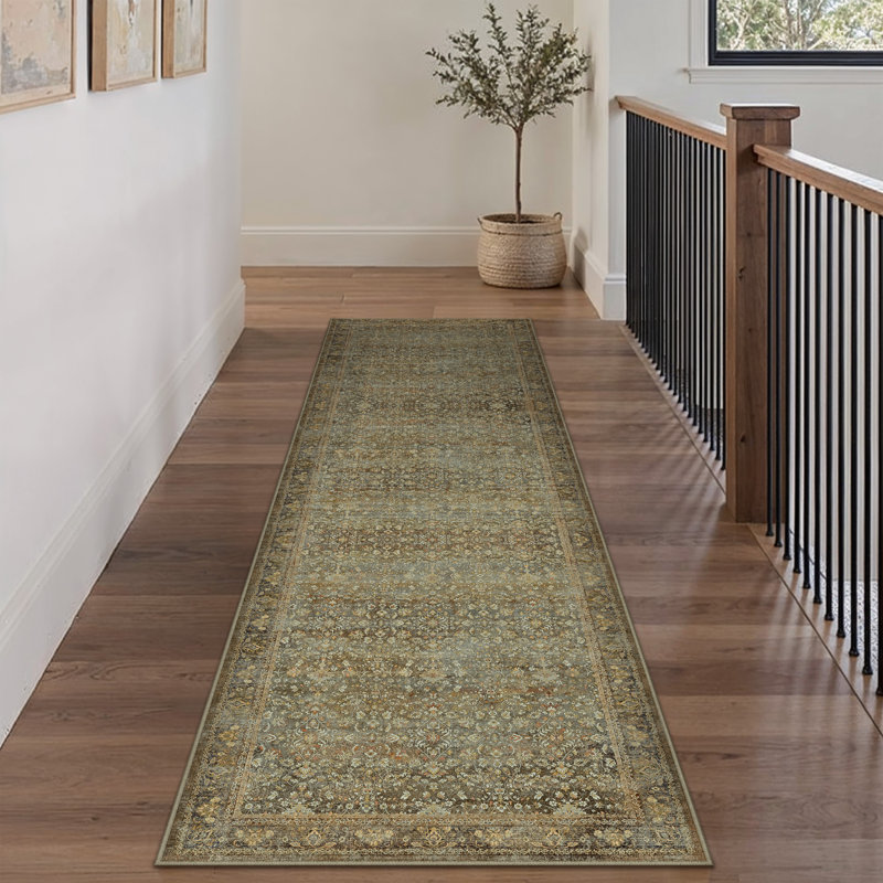 Lorena Vintage Oriental Persian Style Area Rug, Runner 2'3" x 7'6", Brown