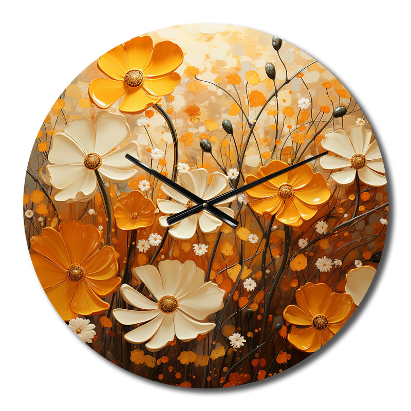 Cleata - Horloge murale florale, Moyenne