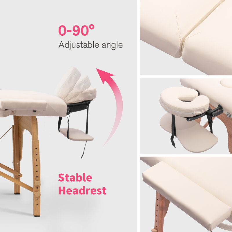 Massage Table Portable Massage Bed Lash Bed With Carrying Case SPA Table Height Adjustable