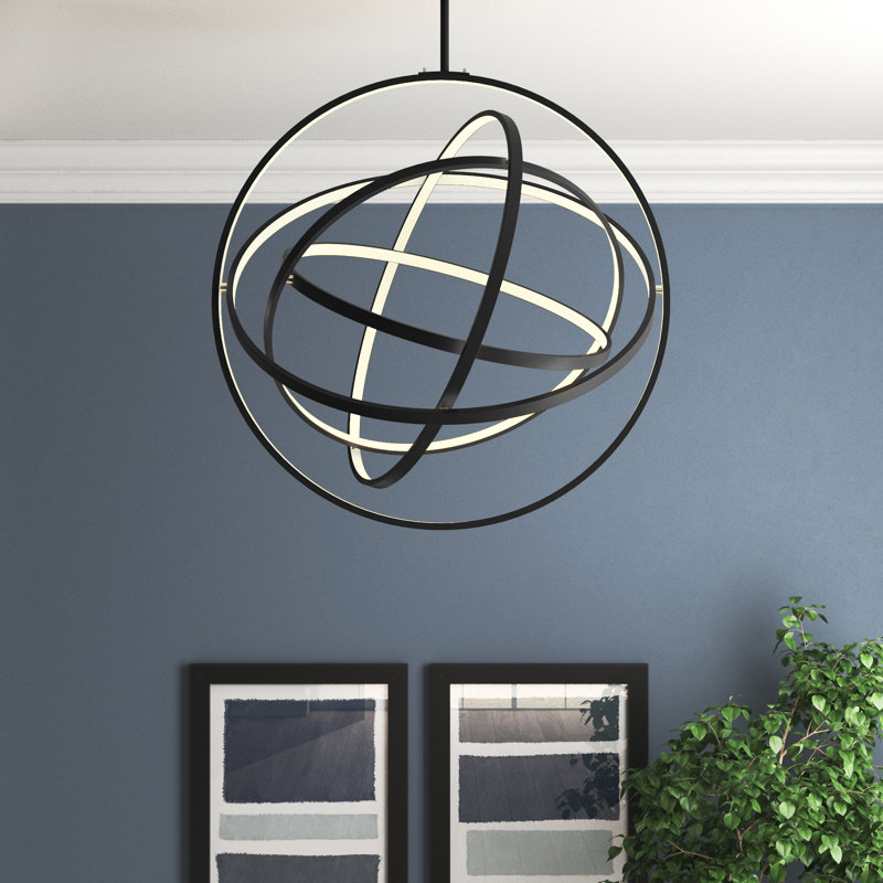 Maselli 5 - Light Dimmable LED Globe Chandelier, Black