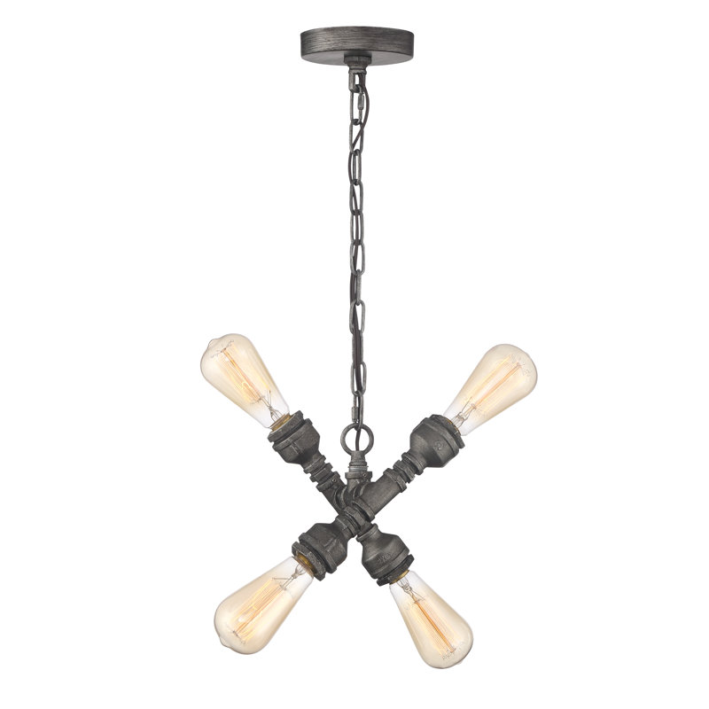 Lustre linéaire 4 lumières spoutnik moderne