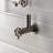 Kingston Brass Wendell Two-Handle 1-Hole Wall Mount Pot Filler Faucet with Knurled Handle-88082873