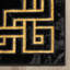 Tapis à motif abstrait doré et doré Fairmont Marble-98591049