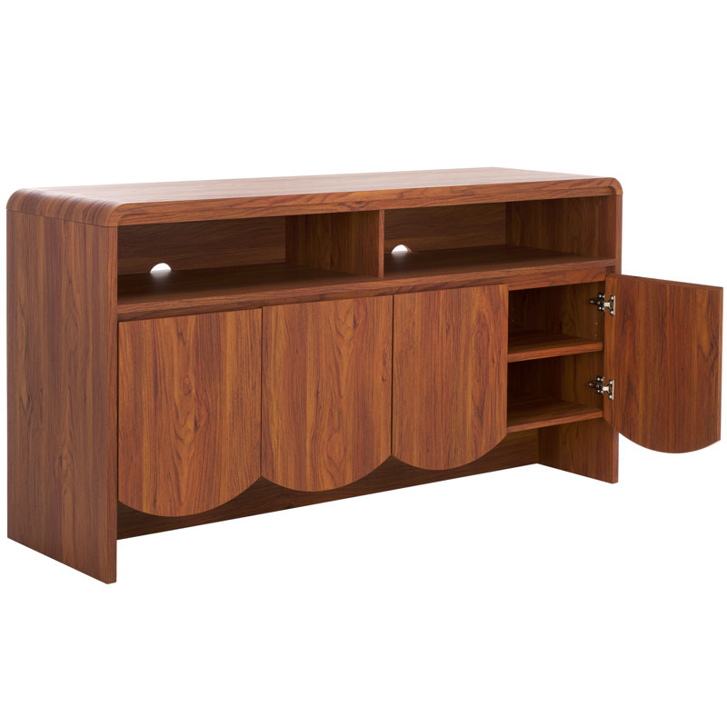 Buffet Ikeem l 60,7 po à 4 portes et 2 tablettes, Noyer