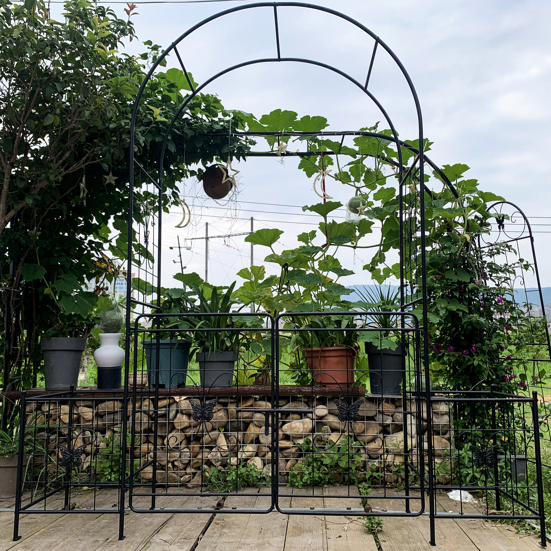 Red Barrel Studio Heavy Duty Garden Trellis With Gate, Stable Support ...