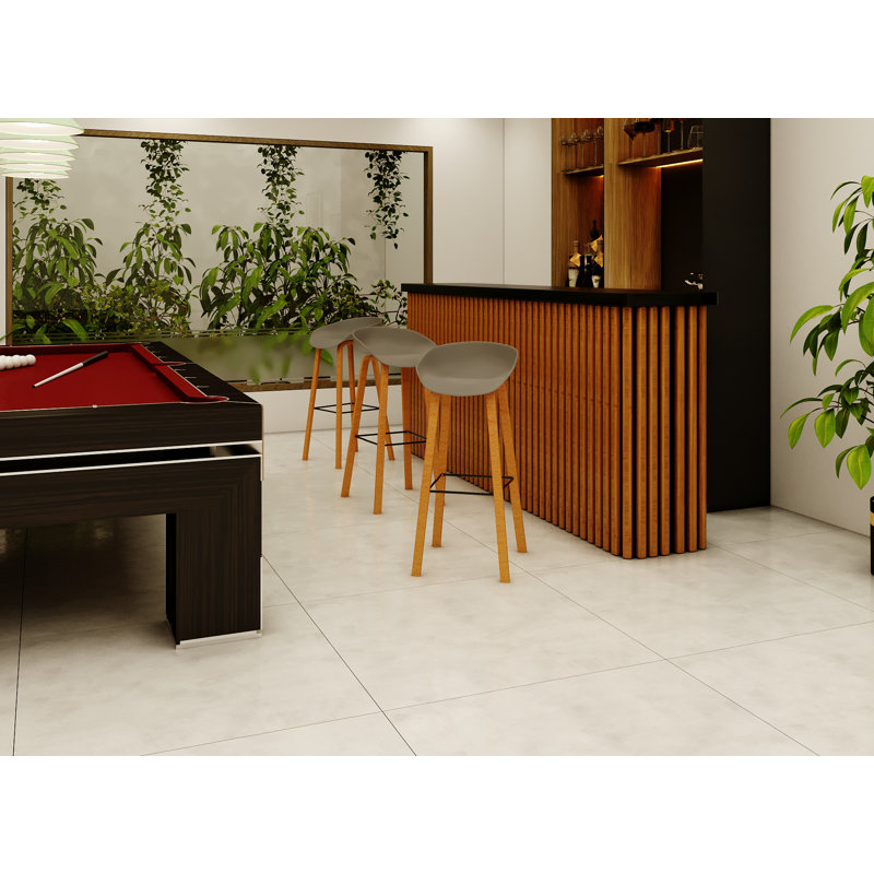 Kheya L-Shaped Plastic Bar Stool w/Veneer Metal Legs & Footrest for Kitchen, Dining Room, Breakfast Nooks