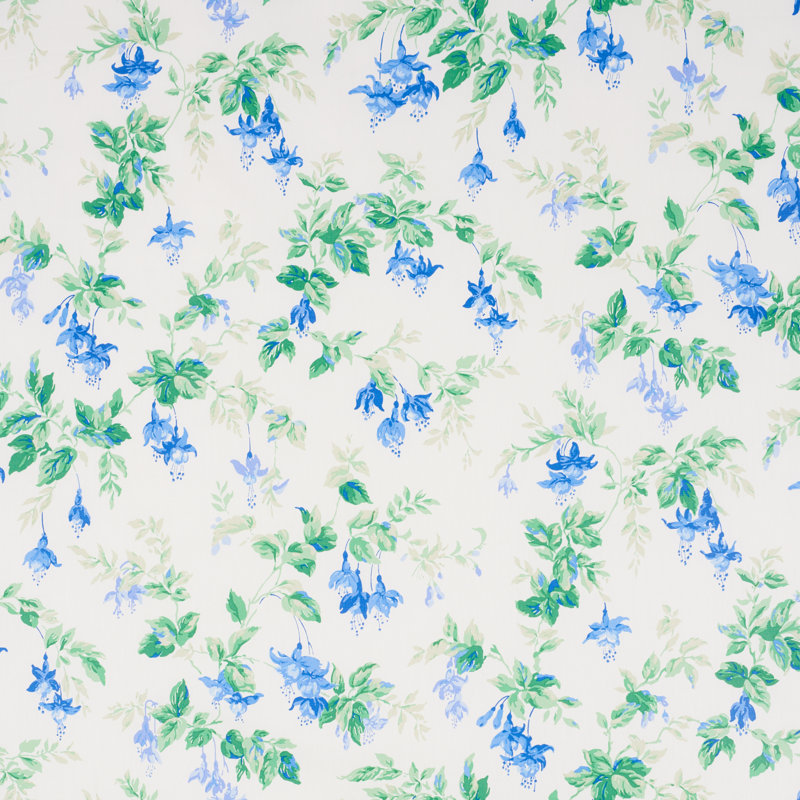 Garden Gate Chintz Fabric, Cobalt