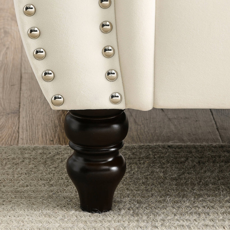 Velours beige 3+ - Structure ergonomique et garniture tendance style classique