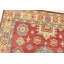 Tapis unique en laine noué à la main nouvel âge de 5 pi 9 po x 8 pi 1 po Juntunen de couleur rouille / orange / bleu