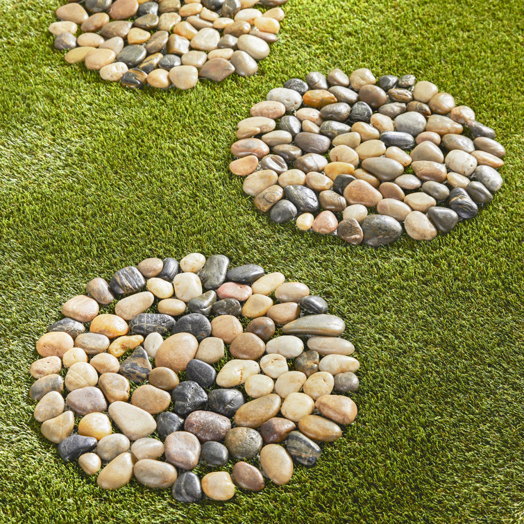 Natural River Rock Stepping Stones, Set of 3