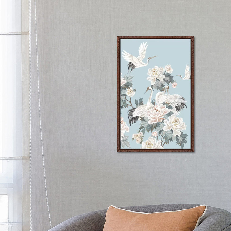 Pure Beauty II by Eva Watts - Painting on Canvas, Classic Brown Wood Framed, 66.04cm H x 45.72cm W x 3.81cm D