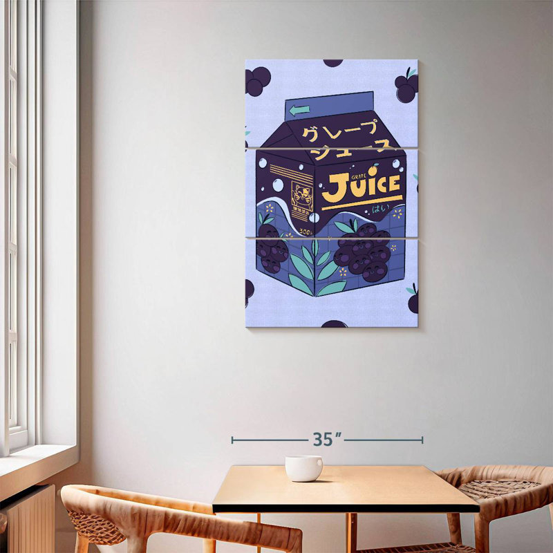Yarlin Grape Juice Box, 57" H x 36" W