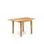 L'ensemble de table de cuisine 3 pièces contient une table de salle à manger rectangulaire avec Dropleaf et 2 chaises de salle à manger Parson en tissu brun clair clair, chêne-1439909324-1439909323-1440201862