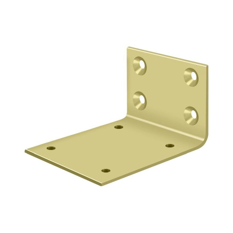 Solid Brass Jamb Bracket S.B, Polished Brass